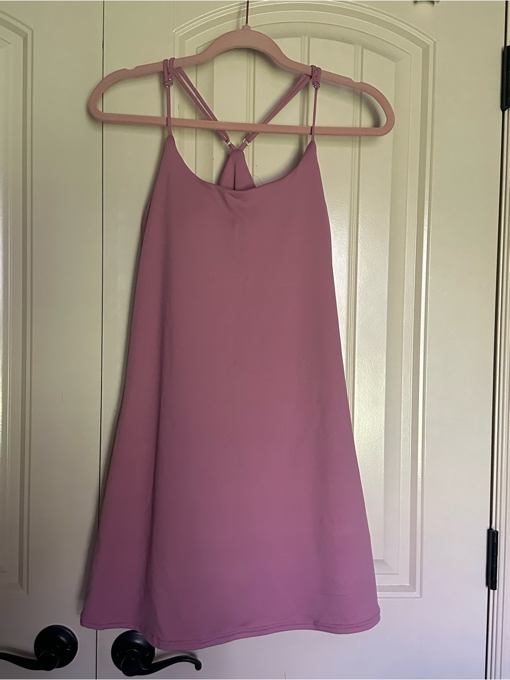 Womens Mauve Slip Dress with Strappy Back